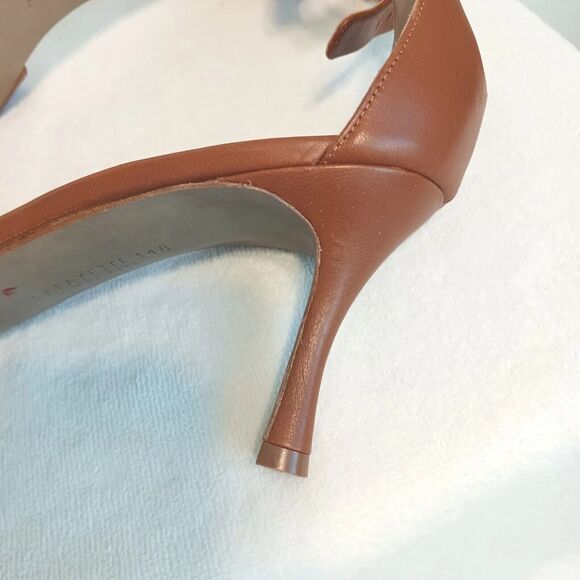 LAFAYETTE 148 Ankle Strap Heels Sz 41 BROWN Sandals Lula Luxury retail $455 NEW - Picture 12 of 16